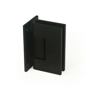 H14-Series Black Adjustable Allen Set Screws Square Profile Glass to Wall Shower Door Hinges — H14A201N