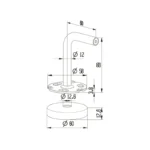 Wall Mounted Handrail Bracket — LS-WBT01 — view 2