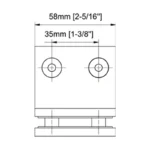 Beveled Profile 90° Glass to Glass Square Wall Mount & Glass Clamp — CV8302N — view 3