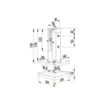 Square Floor-standing Gold Glass Spigot — 188SD — view 3
