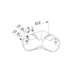 Dome Rail Φ50.8mm Slot Tube 90º Joiner Vertical — HR-3890VS — view 2