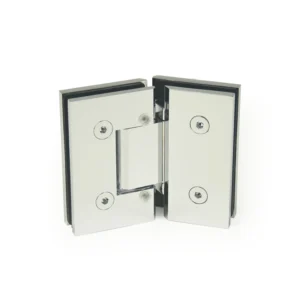 H14-Series Beveled Profile with Covers Glass to Glass 135° Square Profile Shower Door Hinges — H14A202M