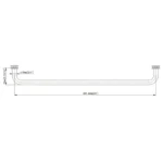 With Metal Washers Single-Sided Tubular Style Towel Bar 19*18/24 — YD-19x18/24 — view 4