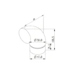 Handrail Post Connectors — HR-50EE — view 2