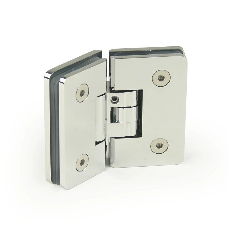 H17-Series Square Profile With Radius Corners Glass to Glass 135° Shower Door Hinges — H17A302M
