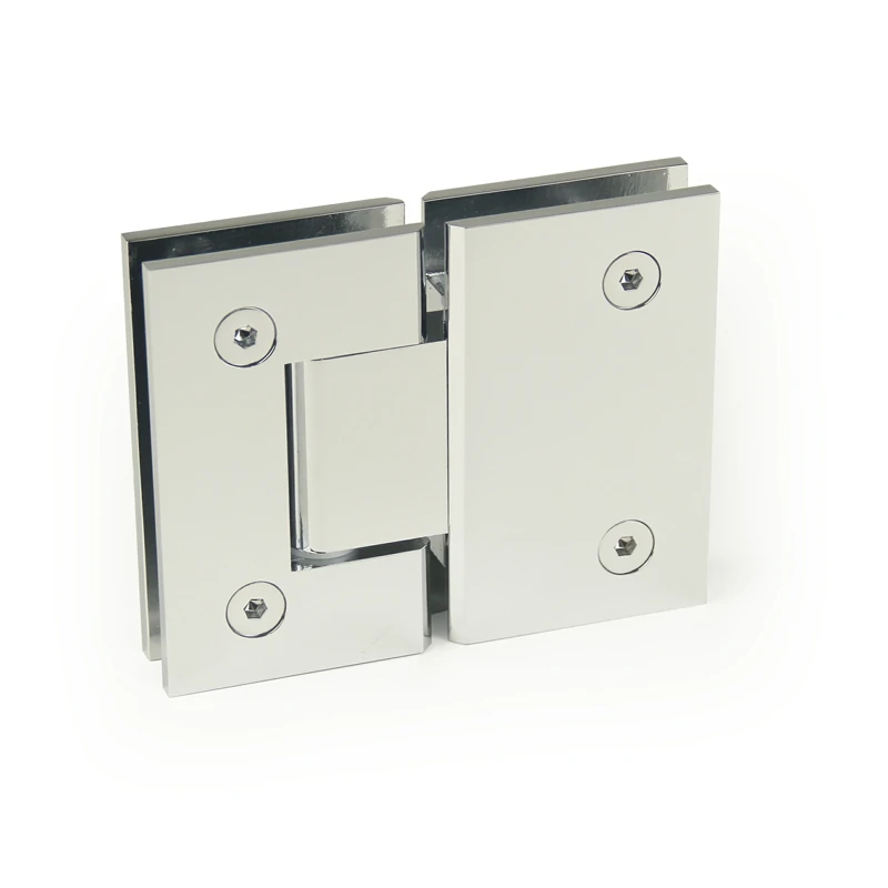 H8-Series Square Profile 180° Glass to Glass Shower Door Hinges — H8202E