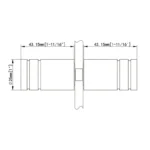 Back to Back Round Shower Knob 25mm*43mm — NY18/18B — view 3