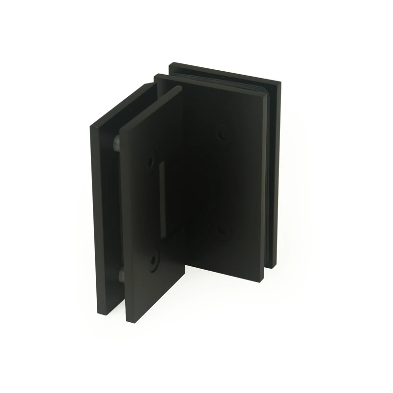 H10-Series Square Profile 90° Glass to Glass Shower Door Hinges — H10202N