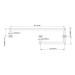 With Metal Washers Round Profile Pull & Towel Bar Combo 19*6/8*18/24 — YHCD-19x6/8x18/24 — view 3