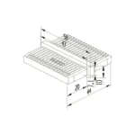 Rectangular Handrail Connectors — LS-5010-180 — view 2