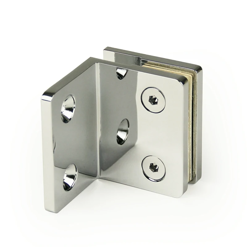Beveled Profile Glass to Wall Square Glass Clamp — CV8301N