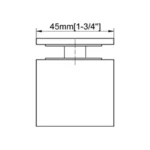 Mirror Chrome Finish Glass to Wall Square Glass Clamp — CV53201NC — view 3