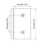 H8-Series Square Profile Mount Pivot Hinge Shower Door Hinges — H8201 — view 2