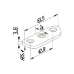 Handrail Saddle — LS-CRADLE50-2 — view 2