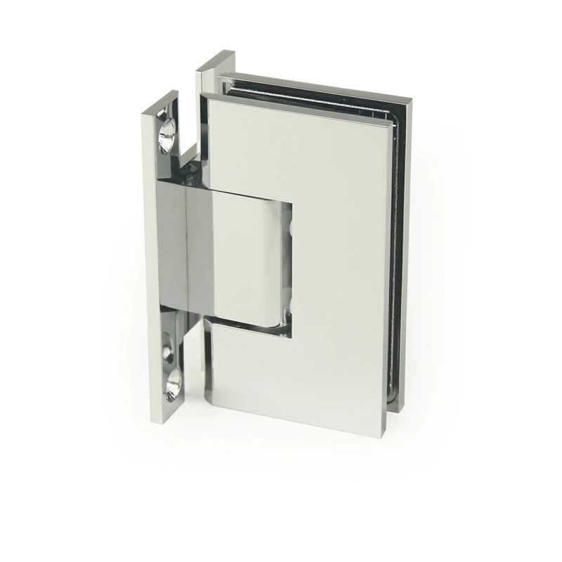 Beveled Profile with Covers "H" Full Back Plate Glass to Wall Shower Door Hinges — H10DSA201N