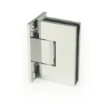 H13-Series Mirror Chrome Finish Beveled Profile with Covers Square Glass to Wall Shower Door Hinges — H13B201E — view 1