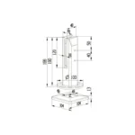 Square Base Round Post Glass Fence Spigot — LS-OSF — view 2