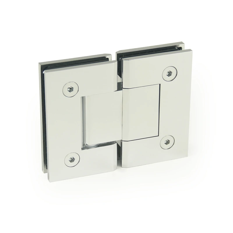 H1-Series 180° Glass to Glass Square Profile Shower Door Hinges — H1ZB180