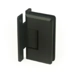 H10-Series Black Adjustable Wall Mount "H" Full Back Plate Glass to Wall Shower Door Hinges — H10DA101NH — view 1