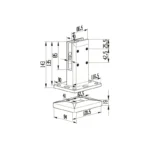 180° 2 for 1 Square Glass Railing Spigot — DOSD-180 — view 2