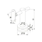 Adjustable Handrail Bracket — LS-WBT06 — view 2