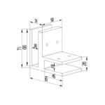 Glass to Glass Square Clamp — C-S90F — view 2