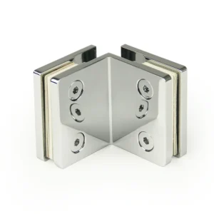 Beveled Profile 90° Glass to Glass Square Wall Mount & Glass Clamp — CV8302N