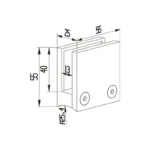 Stainless Glass Clamps — L6016-H — view 2