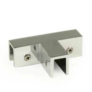90° "T" Sleeve-Over Bracket Shower Glass Clamp — AU14203T