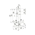 Square Floor-standing Stainless Steel Glass Spigot — LS-ASF-L — view 2