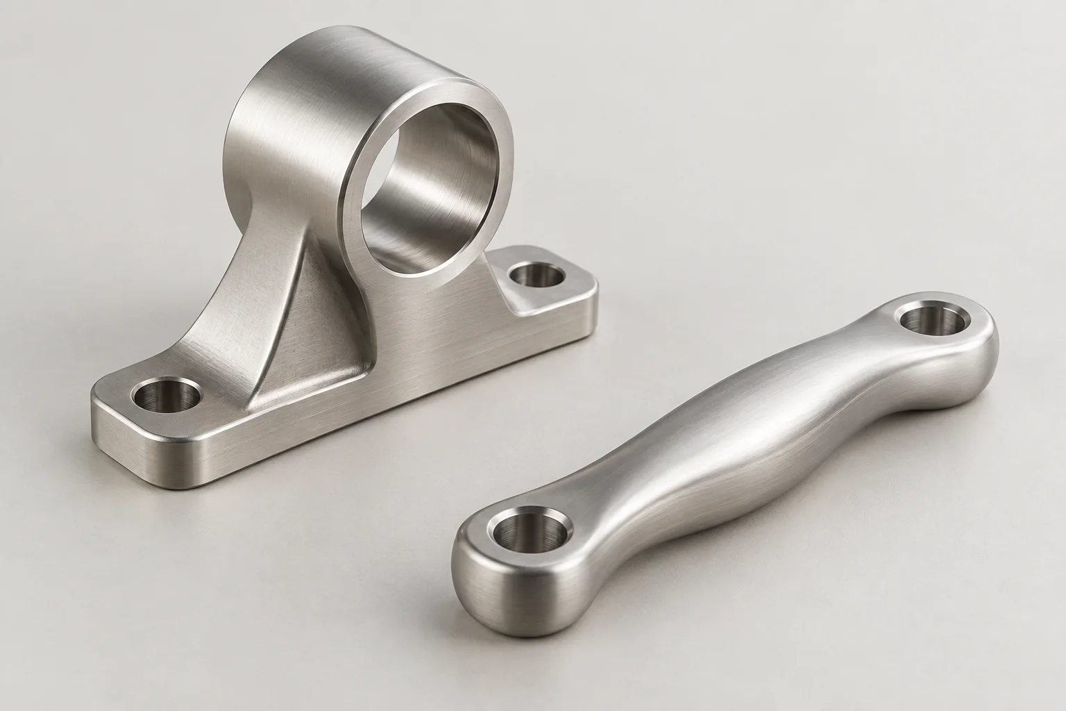 AI-generated concept illustration of stainless steel medical equipment support components