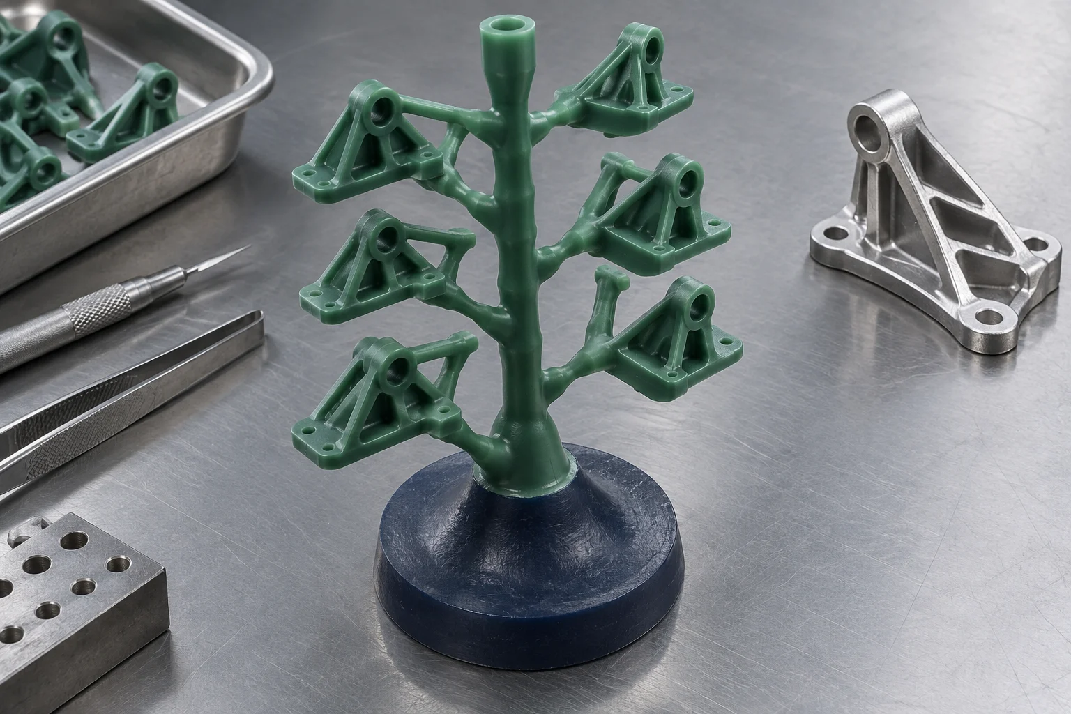Metal pouring during investment casting